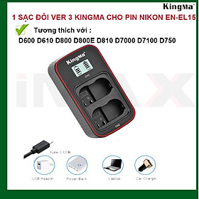 Mua PIN SẠC KINGMA THAY THẾ CHO MÁY ẢNH NIKON EN-EL15 - HÀNG CHÍNH HÃNG