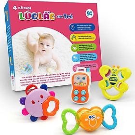 Combo 4 Đồ Chơi Lúc Lắc Cho Trẻ Happy Baby