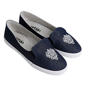 Giày Slip On Nữ Urban UL1704 - Bò Xanh Chàm
