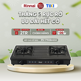 Mua Bếp gas dương Rinnai RV-715Slim(G) mặt bếp men và kiềng bếp men - Hàng chính hãng.
