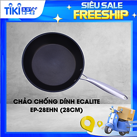 Chảo Chống Dính Inox Ecalite EP-28EHN (28cm) - Đáy 3 Lớp - Dùng Cho Mọi Loại Bếp - Hàng Chính Hãng