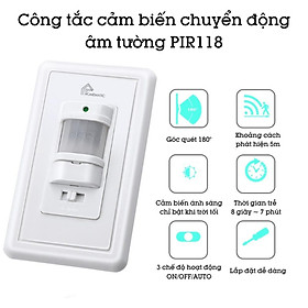 Mua Công tắc cảm biến cầu thang âm tường Homematic PIR118