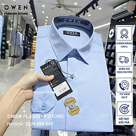 Áo Sơ mi Owen nam dài tay không túi dáng Regular mềm mịn mát Mã AR220922D