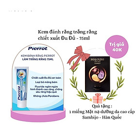 [Tặng 1 mặt nạ] Kem đánh răng làm trắng răng Pierrot 75ml