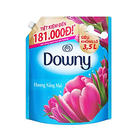 Nước Xả Vải Downy Nắng Mai (3.5L/ Túi) + Tặng Combo 3 Xà Bông Cục Safeguard Trắng Tinh Khiết 130gx3