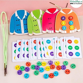 Đồ kỹ năng luồn dây may cúc áoAutismshop.vn