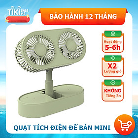 Mua Quạt mini tích điện để bàn 3 tốc độ gió FY050 chạy êm ái  nhỏ gọn  dùng cho dân văn phòng.