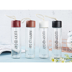 BÌNH ĐỰNG NƯỚC THỦY TINH LUCKY DAY 360ML