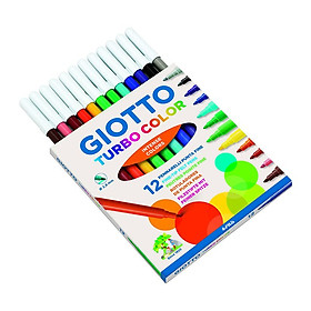 Hộp bút dạ thân to GIOTTO TURBO MAXI 12 màu - Italia