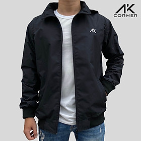 Áo khoác nam cao cấp AK Corner có nón, vải Xi Nhật dày dặn, có lớp cách nhiệt bên trong hút ẩm, chống gió bụi, chống tia UV tốt