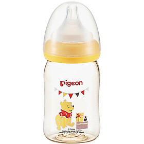 Bình sữa cổ rộng PPSU Plus Gấu Pooh Pigeon