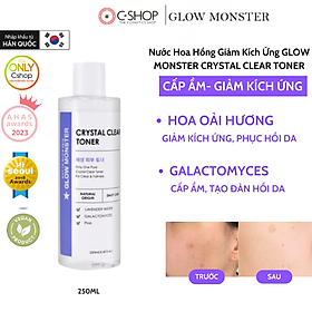 Nước hoa hồng giảm kích ứng Glow Monster Crystal Clear Toner