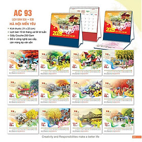 Lịch AC 2026 - Lịch Để Bàn Đứng, Lịch bàn Chữ A, Lịch Bàn Chữ B nhiều mẫu