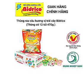 Rau Câu Hương Vị Trái Cây Bidrico ( Thùng 12 túi 470g )