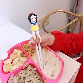 Đũa tập ăn nhựa Disney hình Snow White nổi 3D cho trẻ em bé
