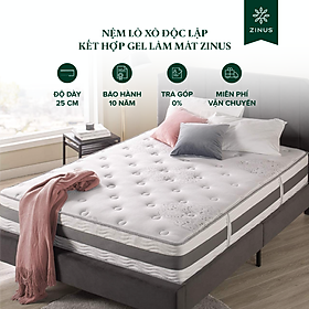 Nệm lò xo túi hút chân không Gel mát cao cấp Zinus - Gel-Infused Memory Foam Hybrid Spring Mattress