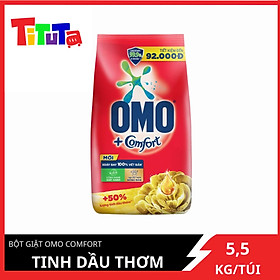 Hình ảnh Bột Giặt OMO Comfort Tinh Dầu Thơm (5.5kg)