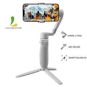 Gimbal Zhiyun Smooth Q4 - Tay cầm chống rung 3 trục có thể gấp gọn dành cho điện thoại, tích hợp gậy selfie kéo dài 21cm - Hàng nhập khẩu