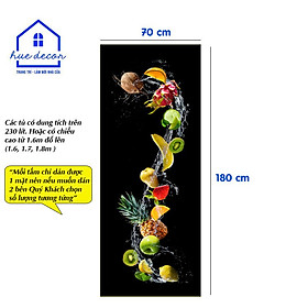 Mua Decal dán tủ lạnh mẫu hoa quả - Chất liệu chống nước  phù hợp với mọi loại tủ