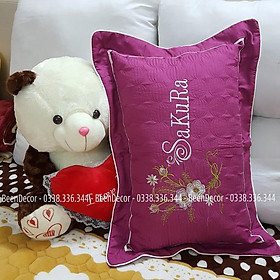 Mua (Được Chọn Mẫu) Vỏ Gối Thêu Hoa Nhiều Mẫu Lựa Chọn (Ghé shop lựa mẫu nha