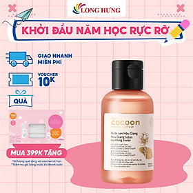 Nước sen Hậu Giang Cocoon Lotus Soothing Toner làm dịu cho da nhạy cảm (50ml/140ml/310ml) - Hàng chính hãng