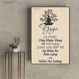 Mua Tranh treo tường decor yoga trang trí phòng thiền  phòng tập yoga ... bằng gỗ