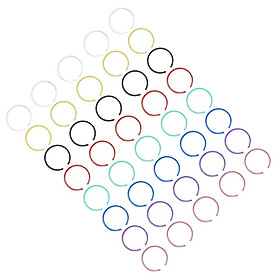 Stainless Steel Nose   Hoop for Women Girls  60pcs-White