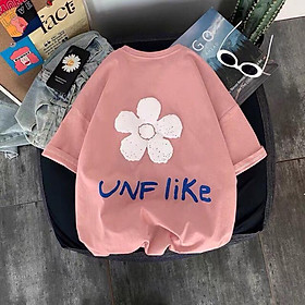 Áo thun tay lỡ form rộng hoa UNF Like - Unisex nam nữ đều mặc được