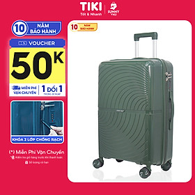 Vali kéo sunny roger - size 20/24inch nhựa pp chống vỡ, vali thời trang bền đẹp bảo hành 10 năm