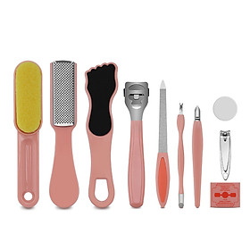 10PCS Pedicure Care Kit Stainless Steel Foot File Callus Remover Foot Rasp Toenail Clipper