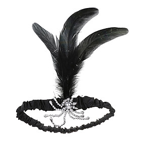Feather Headband 1920s Charleston Flapper Girl Women Carnival Fancy Dress