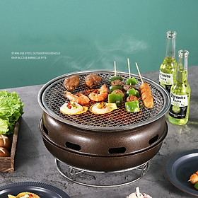 Bếp Nướng Phong Cách Hàn Quốc Sử dụng Than Cồn O-Charcoal Camping Carbon (full option)