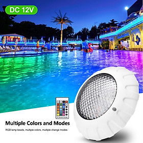 LED Pool Light ,Submersible Lights, Underwater Night Lamp Wall Mounted Waterproof Color Changing Bulb for Hot Tub Pond Inground Indoor Decor