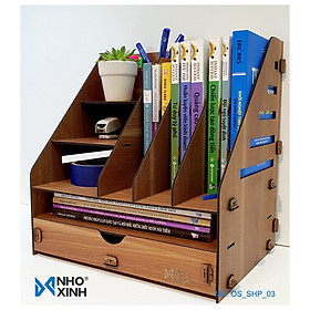 Kệ hồ sơ để bàn lắp ráp, Nhãn hiệu Nho Xinh, xuất xứ Việt Nam, sắp xếp bàn làm việc gọn gàng, thích hợp làm quà tặng ý nghĩa cho bạn bè, người thân - Kệ hồ sơ số 3 - OS_SHP_03