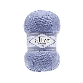 Cuộn len ấm Lanagold 800 hãng Alize Yarn siêu dôi, siêu ấm đan móc khăn