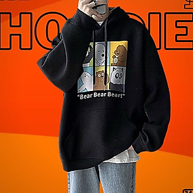 Áo Hoodie Nam Nữ Form Rộng Nỉ Bông Dày Hàng QC Chất Siêu Đẹp Áo Chuôi Đầu Nam Nữ UNISEX BEAR BEAR