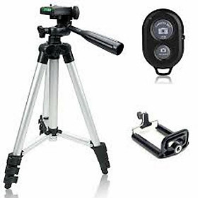 Hình ảnh Chân máy ảnh/ Gậy chụp hình 3 chân dùng livestream - Tripod 3110, Tripod 3120 + Remote điều khiển