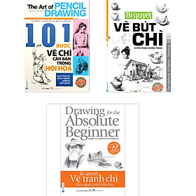 Combo 3 Cuốn Bí Quyết Vẽ Bút Chì + 101 Bước Vẽ Chì Căn Bản Trong Hội Họa + Bí Quyết Vẽ Tranh Chì Cho Người Mới Bắt Đầu - Vanlangbooks