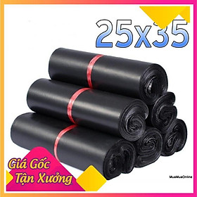 Mua Bộ 100 Túi Nylon Đen Đóng Hàng Niêm Phong 25x35 Cm  TP S