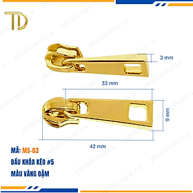 Đầu khóa kéo túi xách, đầu khóa kéo thay thế, đầu khóa kéo balo răng 5, Mạ điện độ bền 5-8 năm