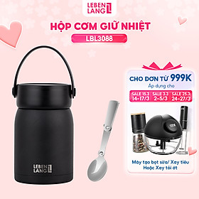 Hộp cơm giữ nhiệt Lebenlang LBL3038, dung tích 700ml, chất liệu inox 304, kèm muỗng - hàng chính hãng