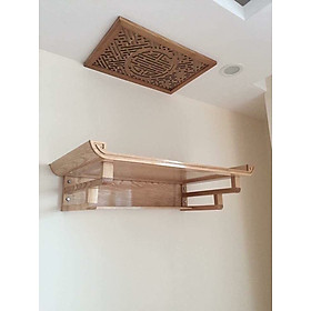 Mua Mẫu bàn thờ chung cư bằng gỗ sồi kt 107cm +ám khói