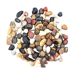 1kg đá sỏi màu hỗn hợp lớn - đá trang trí trồng cây - trang trí bể cá - sân vườn