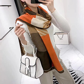 Khăn choàng quàng cổ thời trang ô vuông phối kẻ karo nhiều mầu SKC88