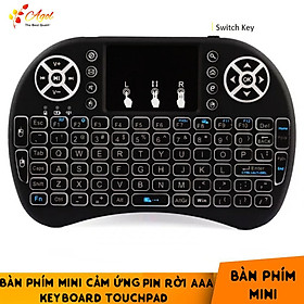 Mua Bàn phím mini dùng pin rời chống chai pin đa năng có touchpad Mini Keyboard