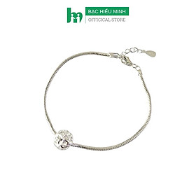 Vòng tay lắc tay nữ bạc 925 lắc mỳ mix bi tròn ltu561 bạc hiểu minh