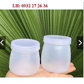 Hũ đựng sữa chua nhựa HDPE zin 100% 100ml-160ml có kèm nắp