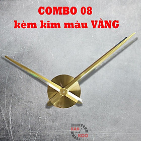 Mua (COMBO- 08}- Bộ phụ kiện 05 MÓN lắp đồng hồ dán tường cỡ lớn 1.2 mét  đồng hồ dán tường 3Dcó kim phút 31.5cm tính từ tâm