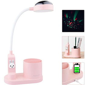 Đèn bàn học với giá đỡ stylo, đèn ngủ với thay đổi màu tự động, đèn đọc đèn LED có thể sạc lại có thể điều chỉnh độ sáng cho trẻ em