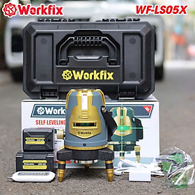 Mua Máy Cân Mực  Máy Cân Bằng Laser 5 Tia Xanh Workfix WF-LS05X - 2 Pin 3000mAh  6000mAh - Đèn Led Siêu Sáng - Bảo Hành chính hãġ 6 Tháng